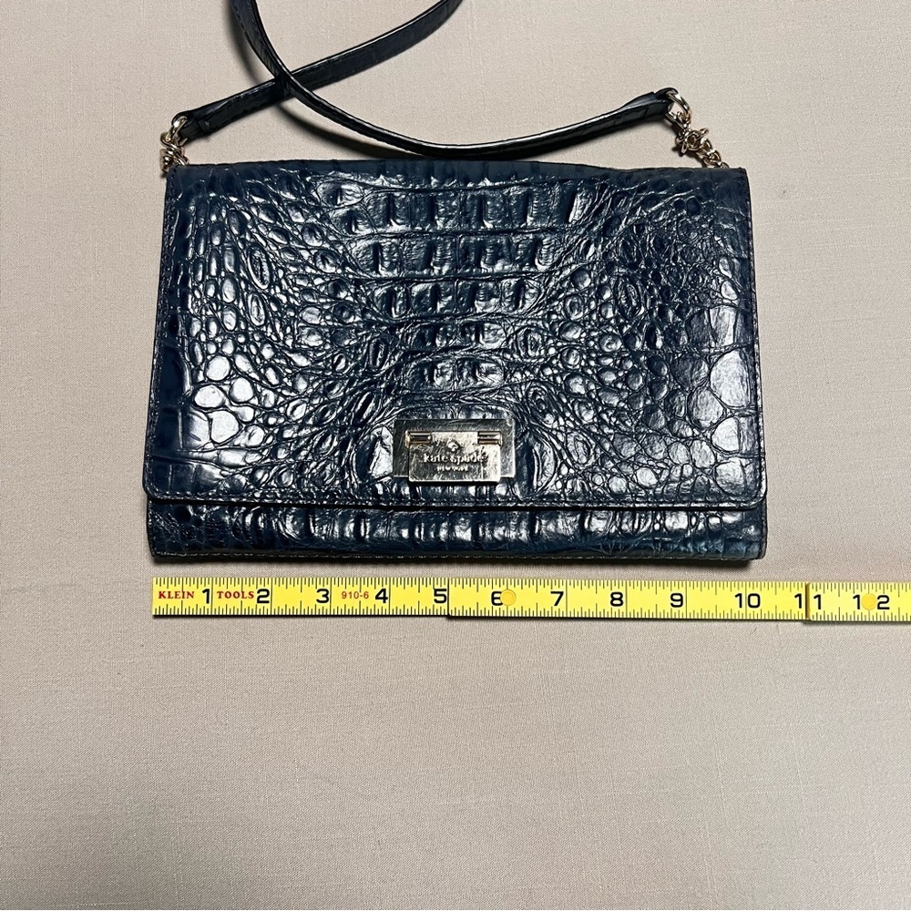Kate Spade Fiona Croc Embossed Crossbody Bag - Picture 9 of 16